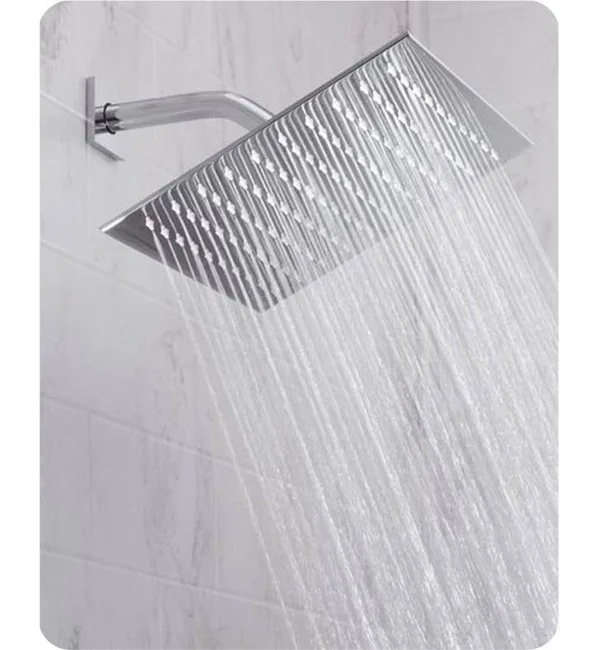 Jaclo Cubix 10x22 Wall/Ceiling Mount Single-Function Square Rain Machine Showerhead in Bombay Gold - Flow Rate: 2.0 GMP, SKU: S21