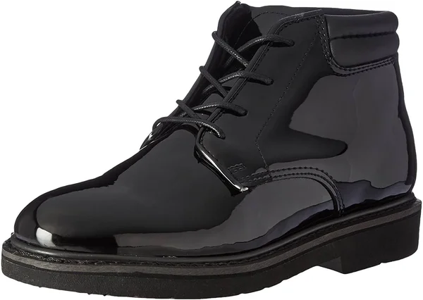 Rocky Men's High Gloss Dress Leather Chukka 500-8 - Size: 12, Black