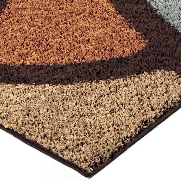 Orian Rugs Shag Geometric Oval Day Multi Area Rug 7&10x22 x 10&10x22