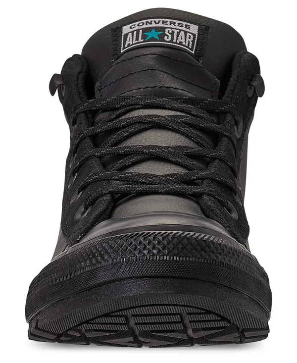 Converse Chuck Taylor All Star Street Leather Mid Mens Sneakers - 12 Medium, Black