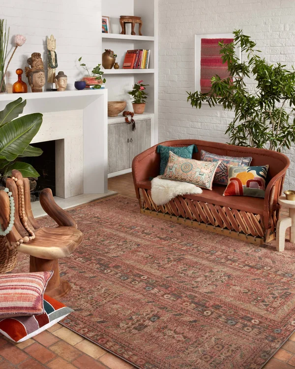 Loloi Chalos CHA-07 Charcoal Fiesta Rug - 5 ft 5 in x 7 ft 6 in