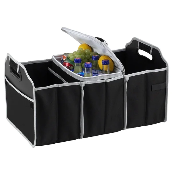 Original Folding Trunk Organizer with Cooler by Picnic at Ascot - Black
