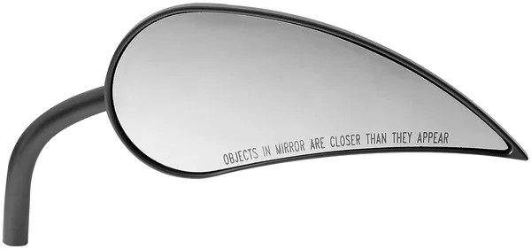 Arlen Ness 13-083 Micro Die-Cast Rad III Teardrop Mirror Black Right