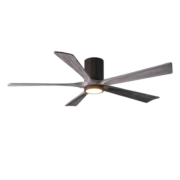 Irene Hugger Ceiling Fan with Light by Matthews Fan Company - Textured Bronze, IR5HLK-TB-BW-60