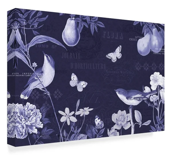 Trademark Fine Art 'Botanical Blue IV' Canvas Art by Katie Pertiet, Size: 22 x 32