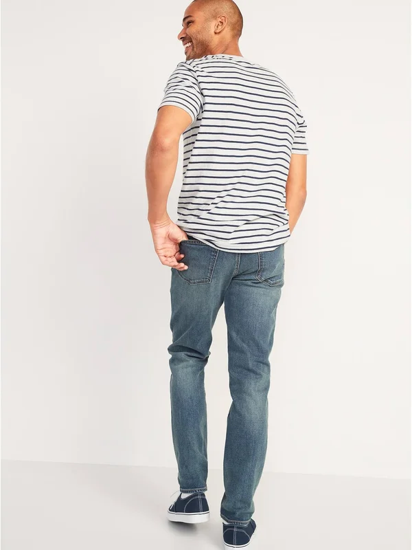 Old Navy Men's Athletic Taper Built-in Flex Medium-Wash Jeans - Medium Wash - Tall Size 42W