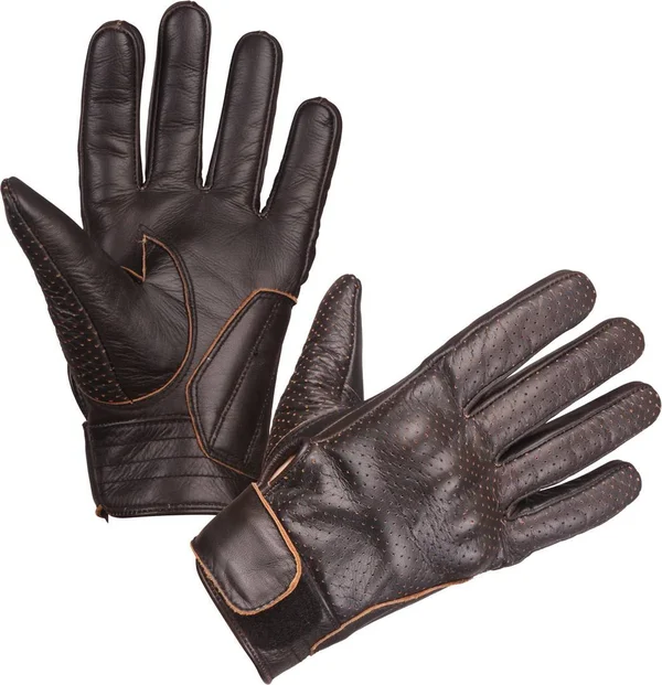 Modeka Hot Classic Motorcycle Gloves, Brown, Size XL