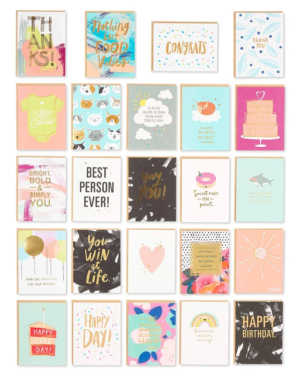 American Greetings All Occasion Premium Greeting Card Assortment - 24-Count