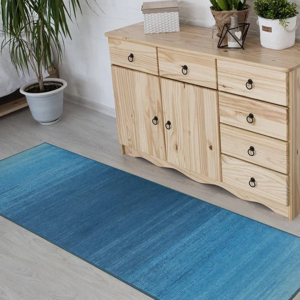 Ruggable Washable Rug - Ombre Blue 2.5& x 7&