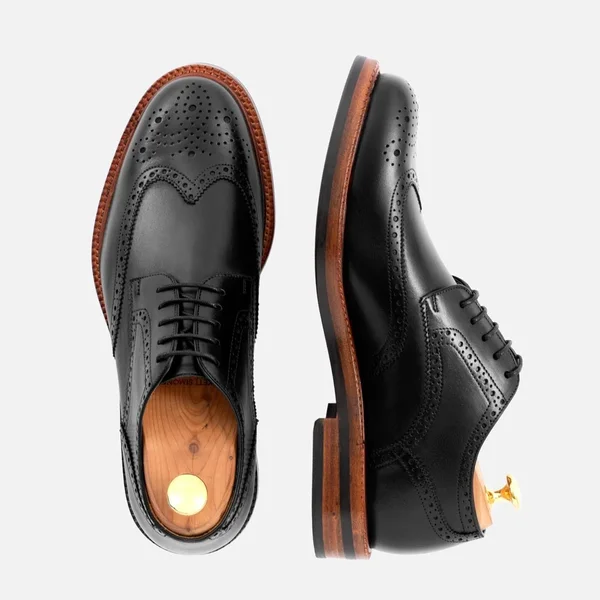 Beckett Simonon Kent Wingtips, Black, Size 11, Men's Casual Shoe