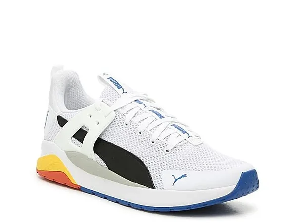 Men's Puma Anzarun Cage Training Shoe - White/Multicolor - Size 8.5