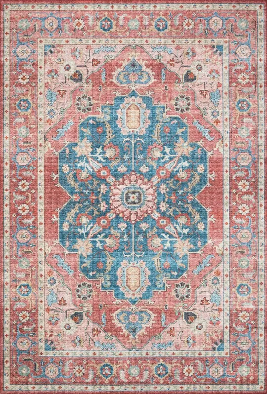 Loloi II Skye SKY-05 Brick/Ocean Rug - 6&0x22x9&0x22 - Rectangular