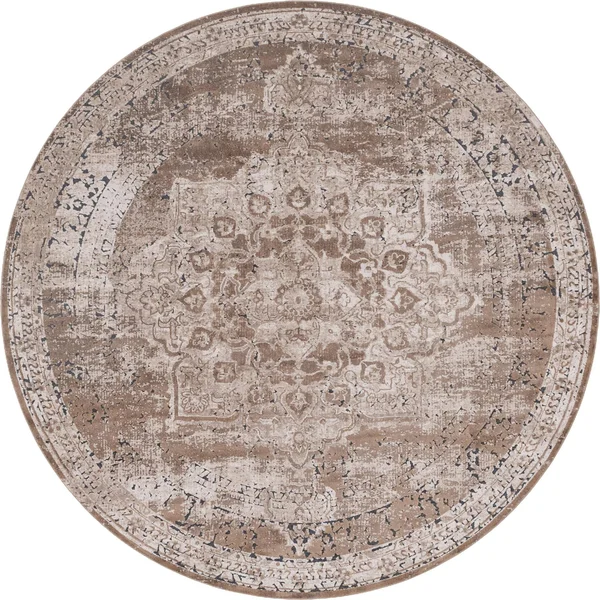 Unique Loom Chateau Roosevelt Rug - 8& 0 x 8& 0 - Round