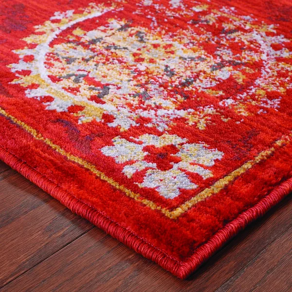 Oriental Weavers Sedona 6386E 5&3x22 x 7&6x22 Red Area Rug