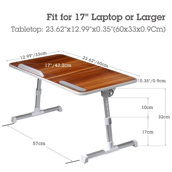 Large Size Adjustable Laptop Bed Table, Portable Standing Desk, Foldable Sofa