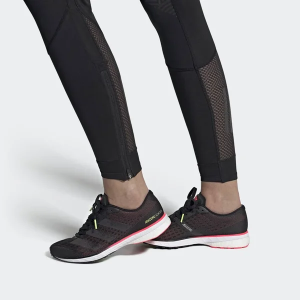 Adidas Adizero Adios 5 Shoes - Women's - Core Black - Signal Pink - 6
