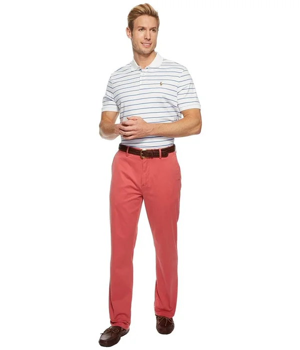 Ralph Lauren Mens Stretch Casual Chino Pants, Red, 42W x 30L