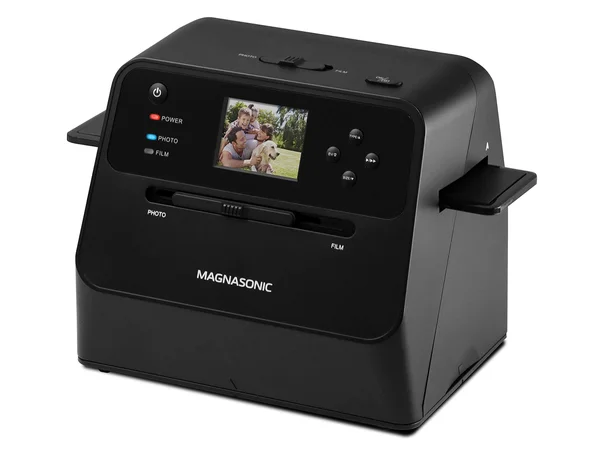 Magnasonic All-in-One Film & Photo Scanner, 14MP Resolution, Converts 4x6 Photos, 35mm/110/126 Film & 135 Slides Into Di