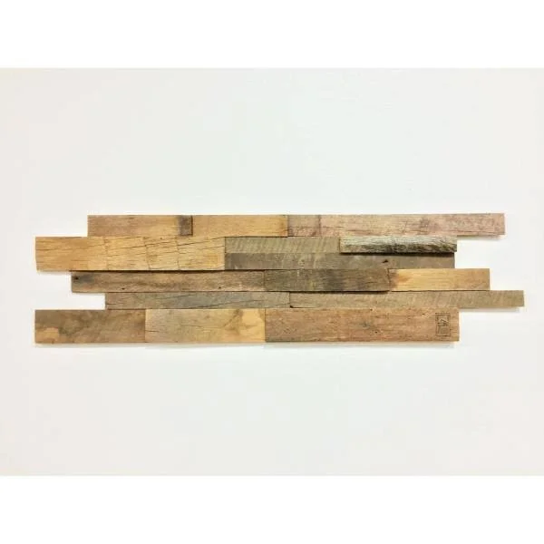 The Vintage Wood Floor Company 1 in. x 39.5 in. x 11.5 in. Reclaimed Natural American Barn Wood Wall PANEL - Brown