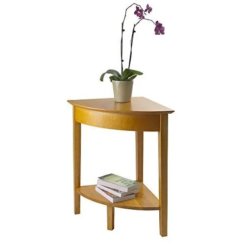 Winsome Wood Corner Desk with Shelf Honey