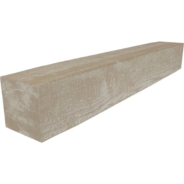 Ekena Millwork MANURS08X12X36WH 8x22H x 12x22D x 36x22W Rough Sawn Faux Wood Fireplace Mantel - White Washed