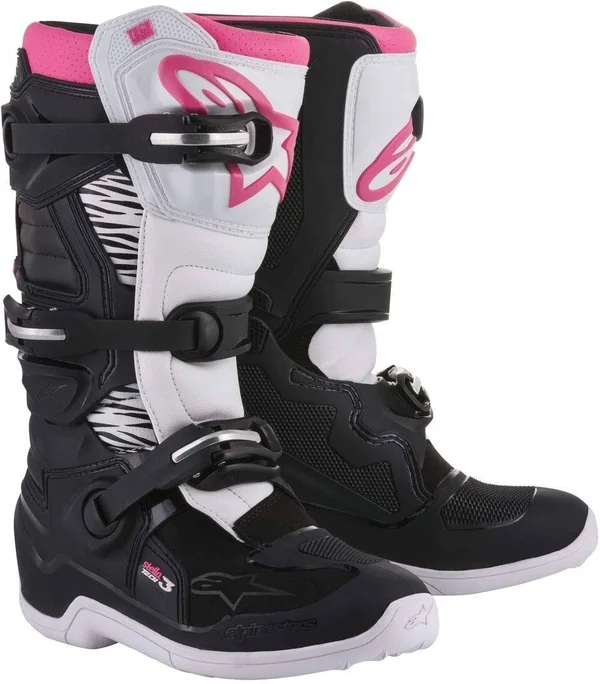 Alpinestars Stella Tech 3 Womens Boots (8, Black/White/Pink)