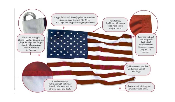 Annin Flagmakers American Flag, 8 x 12 ft., Tough-Tex (2750)