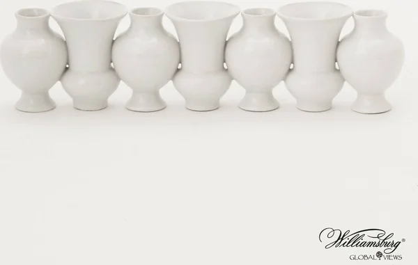 Global Views Chinoise Linear Bud Vase - White