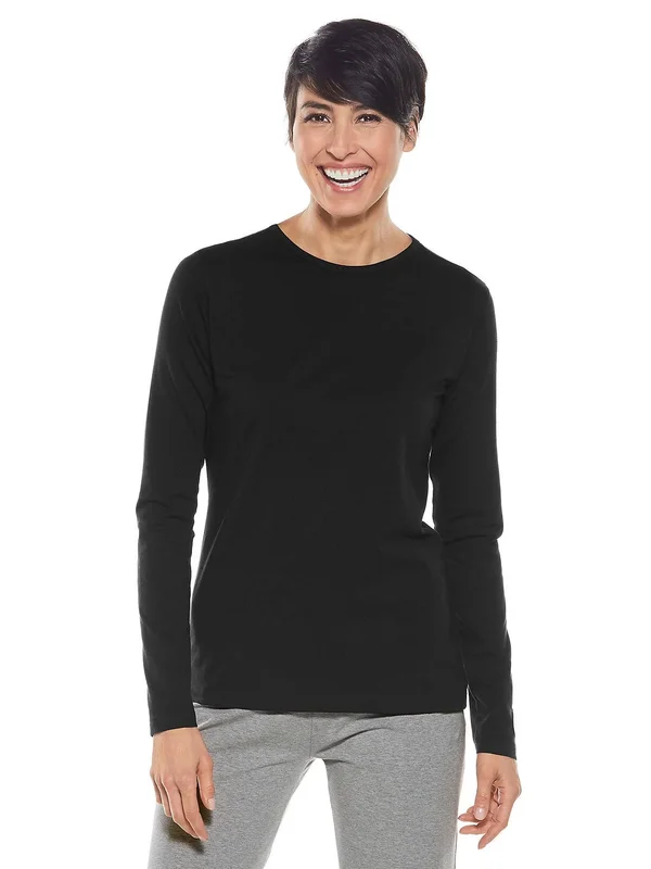 Coolibar - Black Everyday Long Sleeve T-Shirt, Black, X-Small