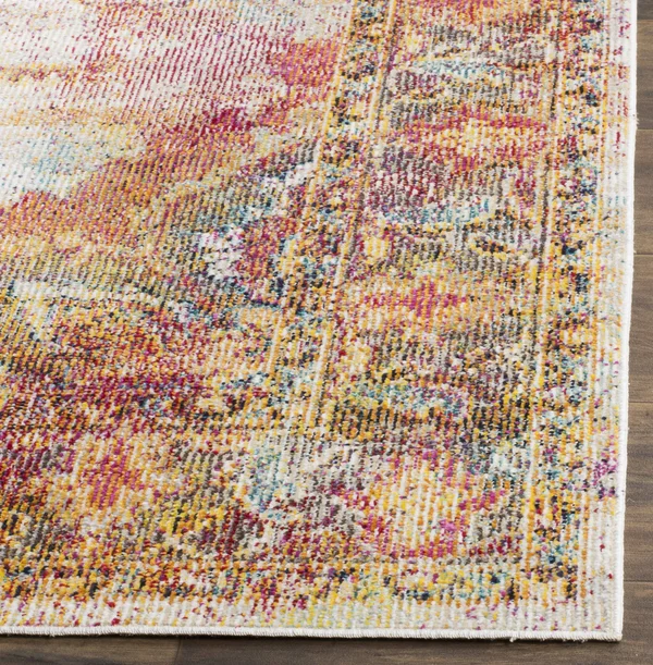 Safavieh CRS508V Crystal Cream - Rose Area Rug - 7& x 7& Round