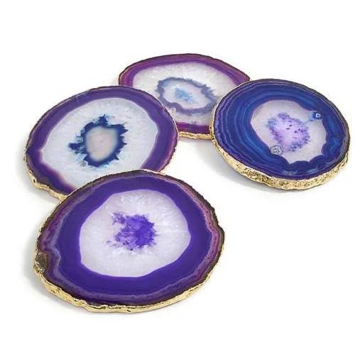 Anna New York - Lumino Coasters - Set of 4 - Smoke - Silver