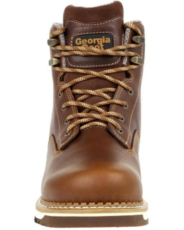 Men's Georgia Boot GB00351 Wedge Steel Toe Waterproof Work Boot - Size: 7, Brown