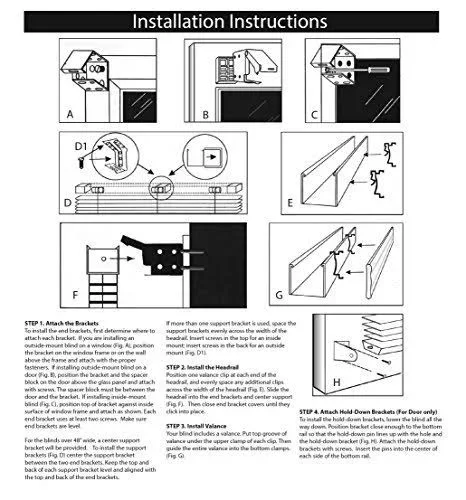 US Window and Floor 2x22 Faux Wood 42.5x22 W x 72x22 H, Inside Mount Cordless Blinds