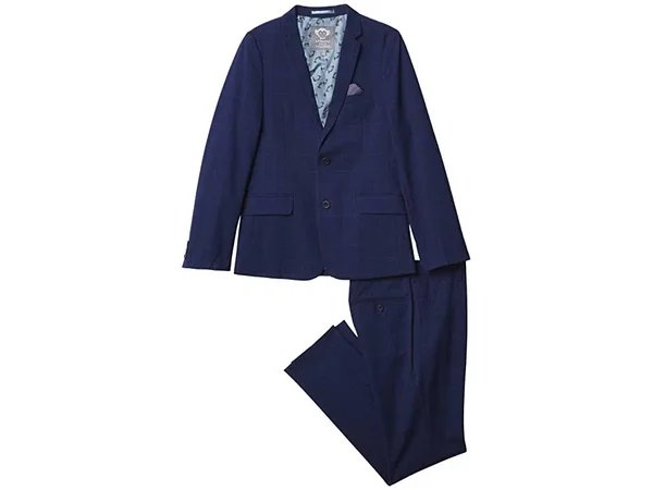 Appaman Kids Two-Piece Mod Suit (Toddler/Little Kids/Big Kids) Boy's Suits Sets Blueprint Windowpane : 7 Little Kids
