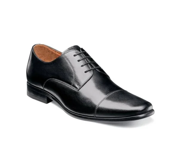 Florsheim Men's Postino Cap Toe Oxford, Size: 7, Black Smooth Leather