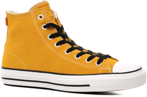 Converse Chuck Taylor All Star Pro High Skate Shoes - Gold dart/white/black 9