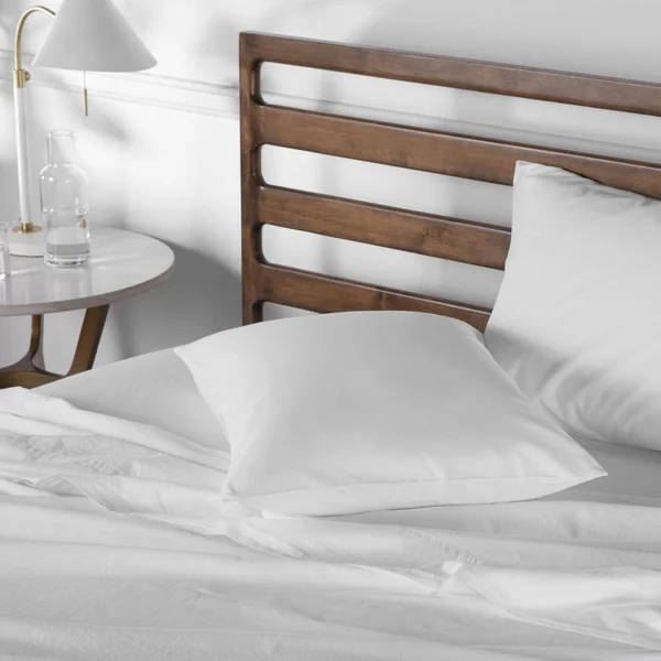 Parachute Brushed Cotton White Standard Pillow Cases - Set of 2