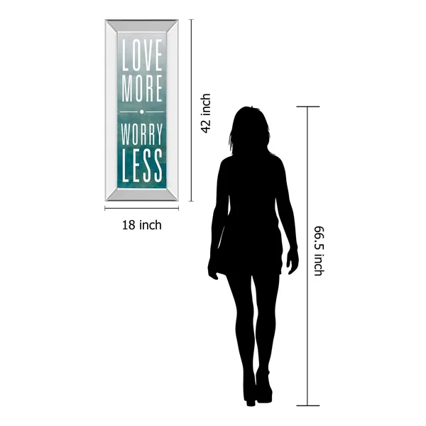 Classy Art 1586MF 18 x 42 in. Love by SD Studios Mirror Framed Print Wall Art
