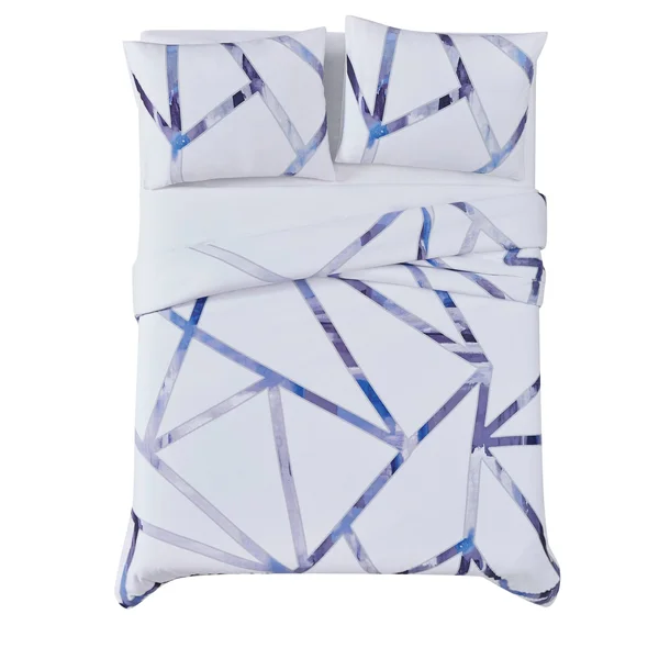Vince Camuto Obelis Metallic 3 Piece Duvet Cover Set - King