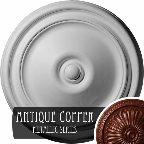 12x22OD x 1 3/4x22P Reece Ceiling Medallion (Fits Canopies Up to 2 3/8x22), Hand-Painted Americana Crackle