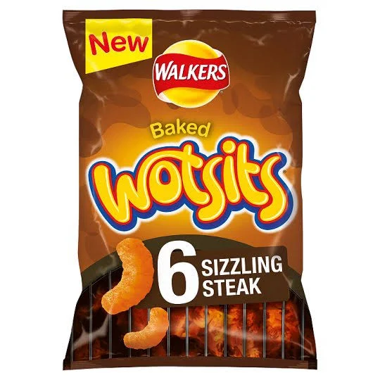 Walkers Wotsits Sizzling Steak Snacks 6 x 13.5g