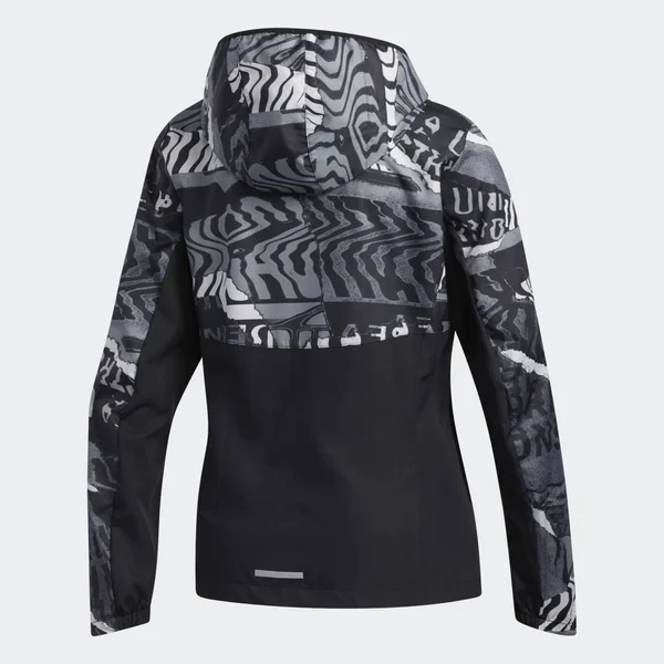 Adidas Women's Own The Run City Clash Wind Jacket, Size: Medium, Black
