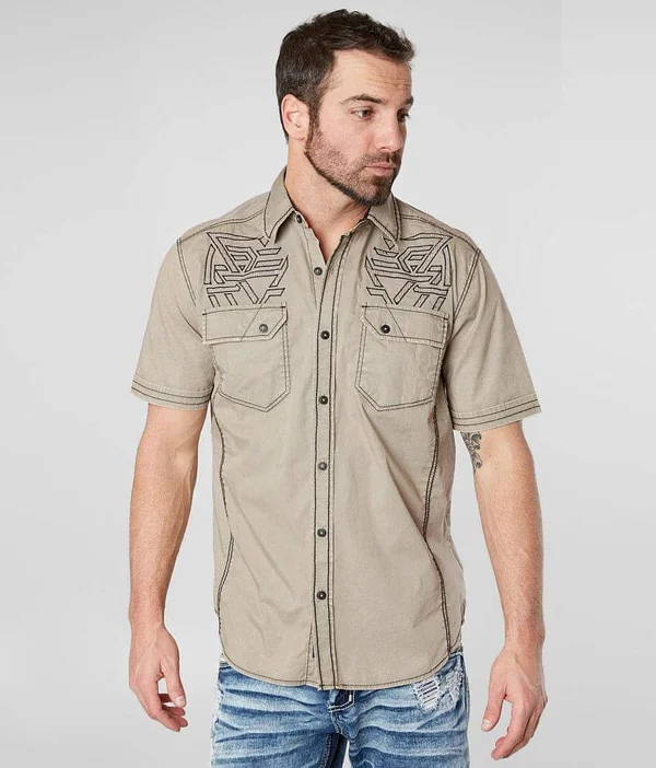 American Fighter Binary Stretch Shirt - Cream XX-Large - Men's