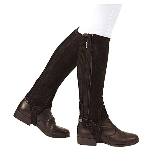Dublin Unisex Suede Half Chaps II - Adults Large, Brown