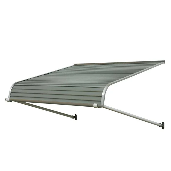 NuImage Awnings 1100 40-in Wide x 30-in Projection Graystone Solid Fixed Door Awning - K110504045