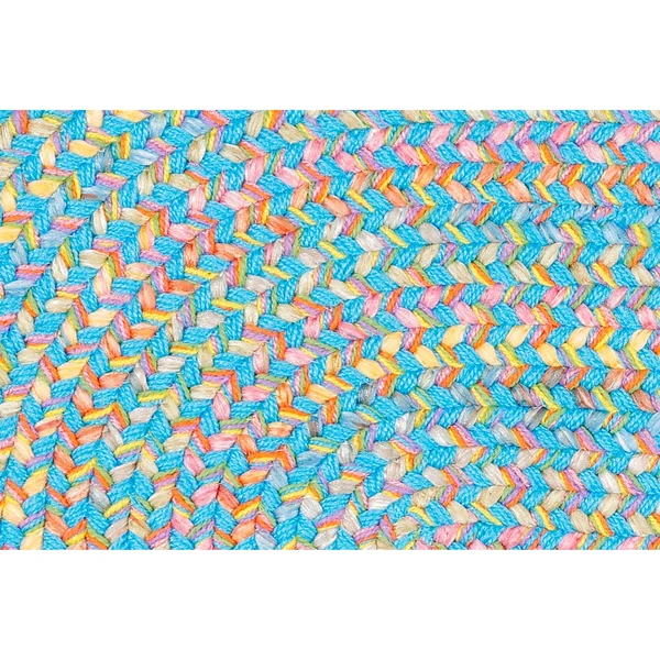Rhody Rug Playful Indoor/Outdoor Braided Rug - Lime 8& x11& Oval