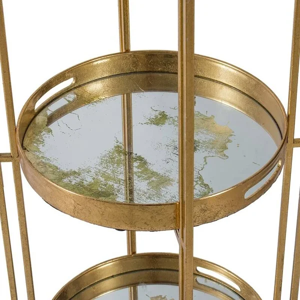 Au0026B Home Metal Cart Shelf - Polished Gold