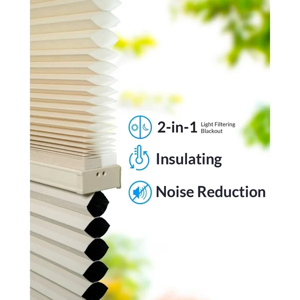 Chicology Day N& Night Cordless Cellular Shades, Fawn - 32x22 x 72x22
