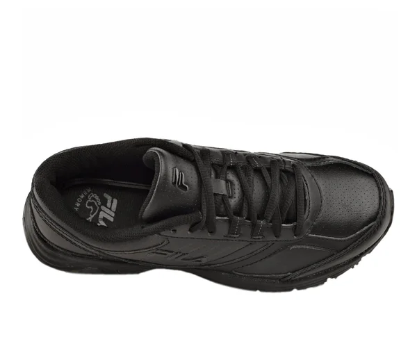 Fila Women's Memory Flux Slip Resistant Sneakers - Black Leather