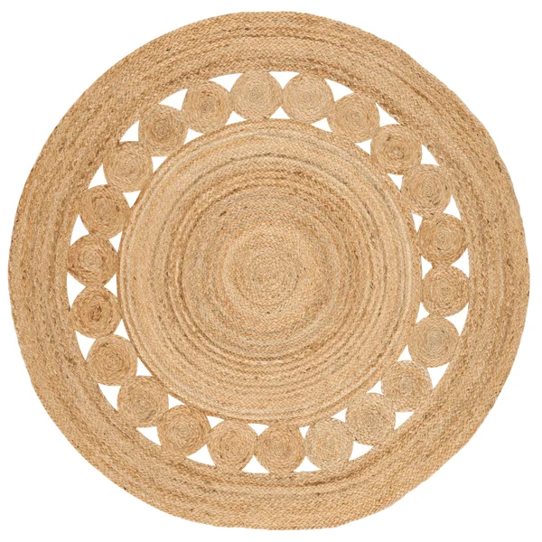 Safavieh Natural Fiber Morgan Braided Jute Area Rug, Natural, 6&6 inch x 6&6 inch Round